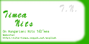 timea nits business card